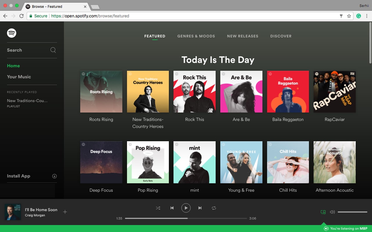 Spotify web player free premium